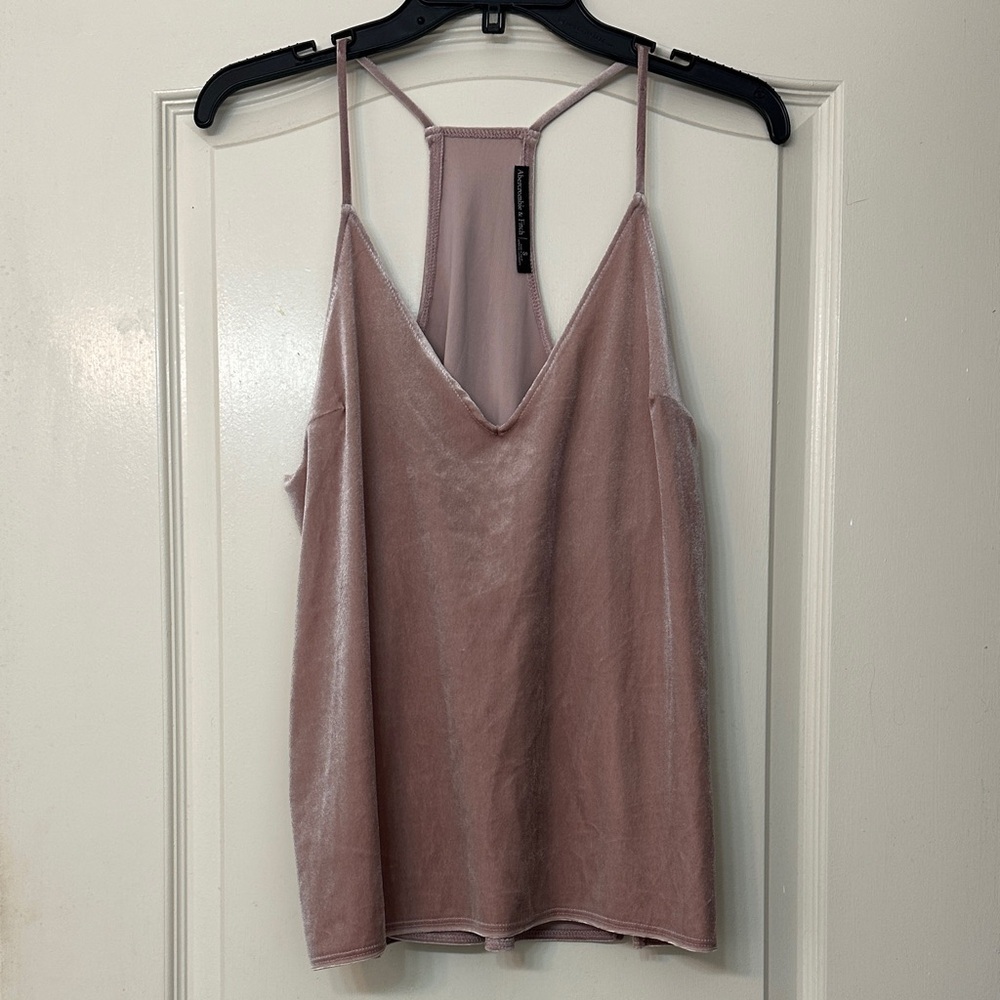 Abercrombie & Fitch Dusty Pink Velvet Camisole